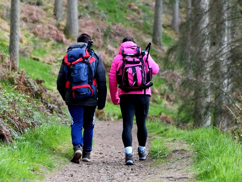 Keen walkers were pictured making the most of the warm weather and the newly loosened coronavirus restrictions at the Loch Lomond and The Trossachs National Park on Friday.