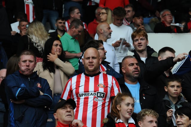 One fan is pictured in Sunderland's new home kit