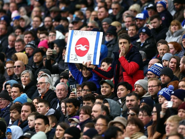 Average league attendance at the AMEX Stadium this season = 31,487