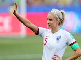 Steph Houghton pictured at the end of last summer's FIFA World Cup as she captained England. Photo by Richard Sellers/PA.