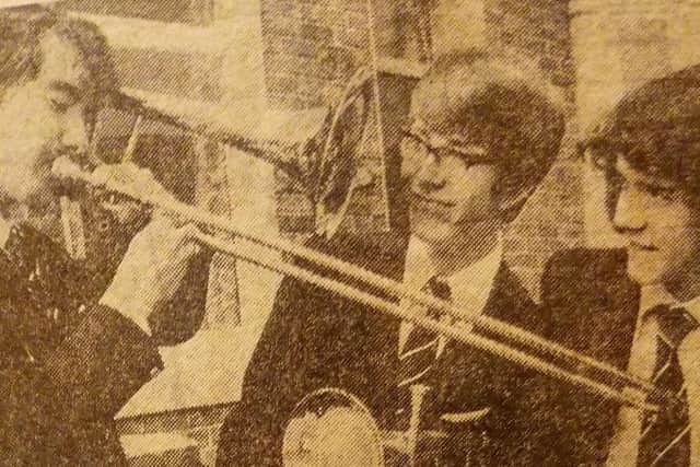 Members of the Bede School Band in 1977.