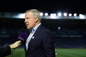 Kenny Jackett, manager of Portsmouth, is interviewed by beIN SPORTS prior to the FA Cup Fifth Round match between Portsmouth FC and Arsenal FC at Fratton Park on March 2, 2020.