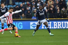 Adil Aouchiche playing for Sunderland against Millwall. Photo: Frank Reid