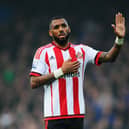LIVERPOOL, ENGLAND - NOVEMBER 01:  Yann M'Vila of Sunderland salutes the travelling fans after  the Barclays Premier League match between Everton and Sunderland at Goodison Park on November 1, 2015 in Liverpool, England.  (Photo by David Ramos/Getty Images)