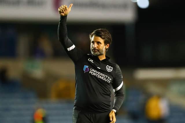 Portsmouth manager Danny Cowley has a nervy wait on the fitness off Miguel Azeez ahead of their game with Sunderland (Photo by Jacques Feeney/Getty Images)