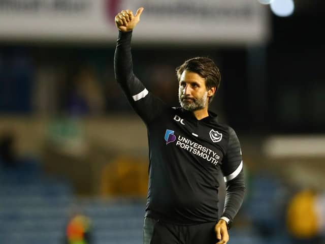 Portsmouth manager Danny Cowley has a nervy wait on the fitness off Miguel Azeez ahead of their game with Sunderland (Photo by Jacques Feeney/Getty Images)