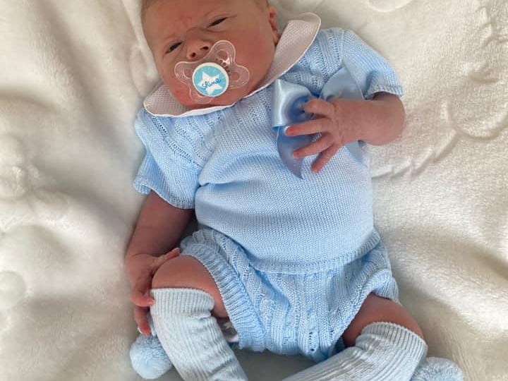 Sophie Reynoldson, said: "Mason Francis Terry Delmar, born 14th February 2021 9lb4oz."