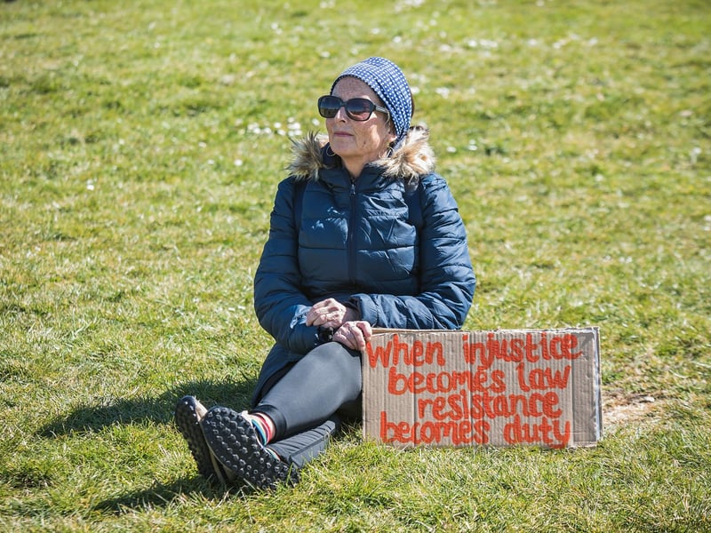 #KilltheBill protest on Southsea Common on April 17. Picture by Mike Cooter.