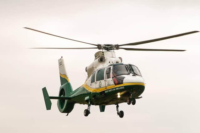 The Great North East Air Ambulance was deployed to rescue climbers who were believed to have fallen down a cliff in Seaham.