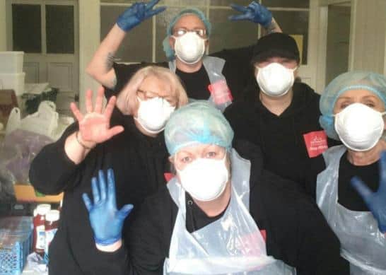 Sunderland Community Soup Kitchen's team wore masks and gloves following the outbreak of coronavirus.