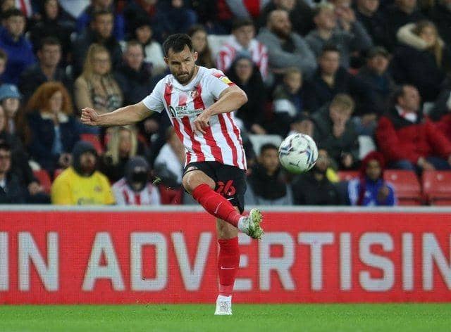 Bailey Wright playing for Sunderland.