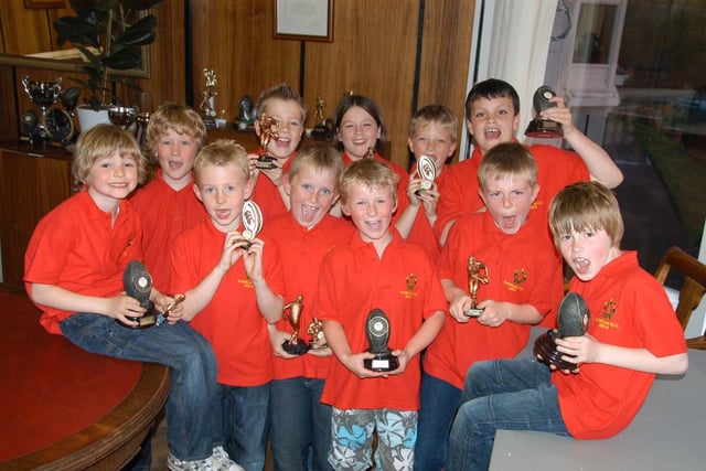 Big smiles as the winners celebrate at the Sunderland Rugby Junior Section awards night, held at Ashbrooke Club.