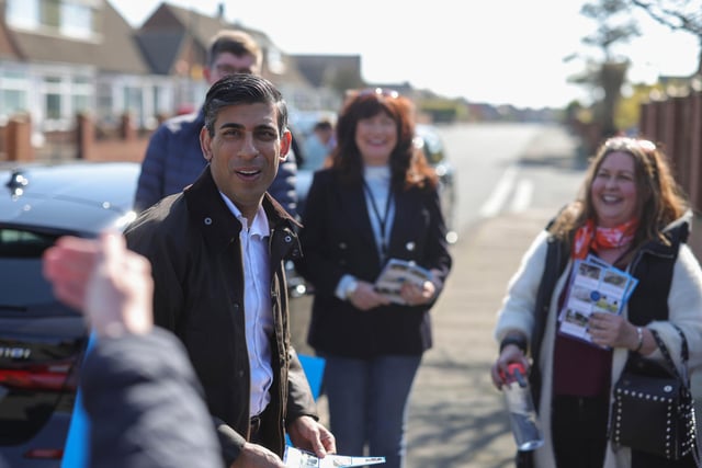Rishi Sunak looking to gain Conservative support in Tunstall ahead of the local elections. 

Picture by Andrew Parsons CCHQ / Parsons Media