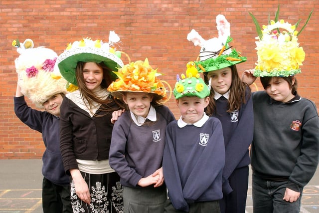 The annual Easter bonnet contest at Hetton Lyons Primary and here are Joe Fletcher, Lauren James, Katie White, Daniel Lawson, Kelly Storey and Zachary Henderson in 2006.