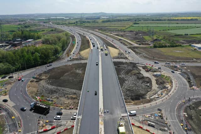 A view of the new flyover looking south towards Sunderland.