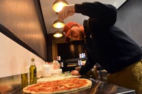 Slice Seaham pizza takeaway at The Coalface pub. Co-owner Andy Smith.