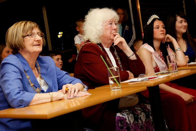 Back to 2015 where judges Sophie Simmonds, Carnival Queen Shannon Gough (16) and Mayor and Mayoress Councillor Mary Fleet and Shelia Griffiths watch some of the performances during the carnival talent competition at the Headland Social Club.