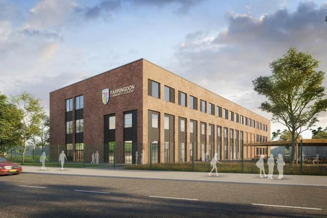 CGI images of how new buildings at Farringdon Community Academy could look Credit: Ryder Architecture