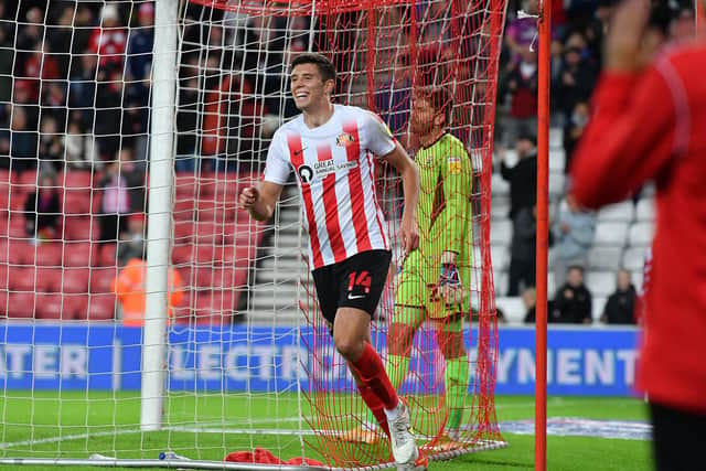 Ross Stewart celebrates another Sunderland goal