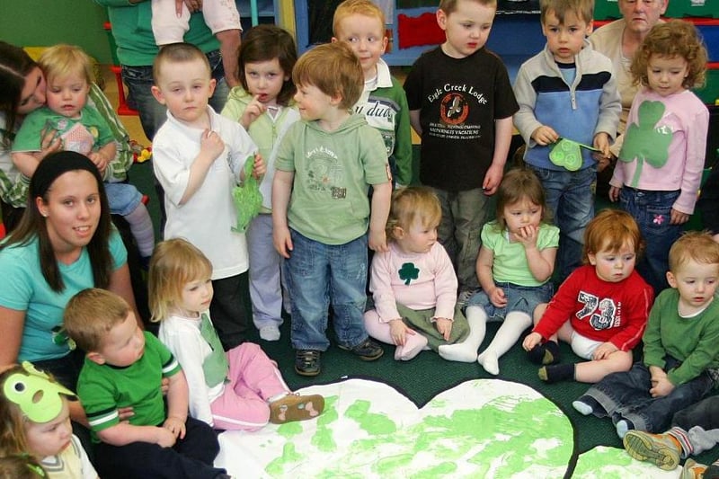 Some more of the children at Ashfield Nursery as they celebrated St Patrick's Day 15 years ago. Who do you recognise?