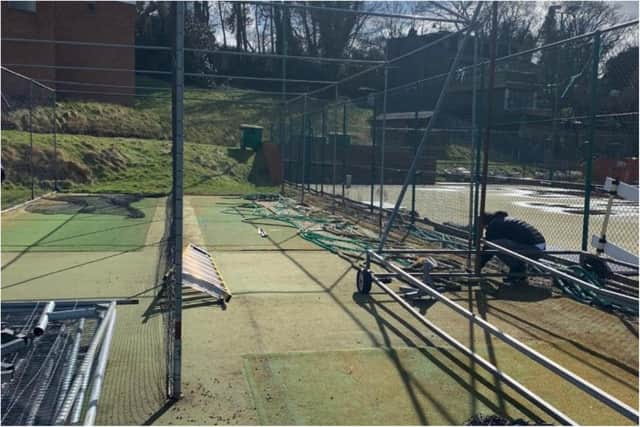 Current state of the nets at Sunderland Cricket Club