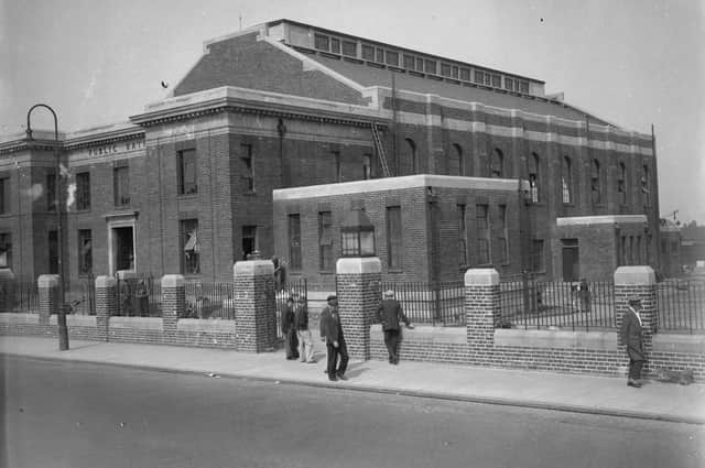 The outside of the Newcastle Road baths. Do you remember going to the pool?