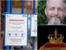 Dr Mike Pearce has explained how the word coronavirus, seen here on a sign outside Sunderland Royal Hospital, was formed and can be traced back to the word 'crown.'