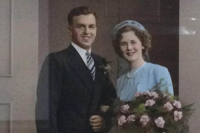 The couple married at St Mary's Church in 1950.