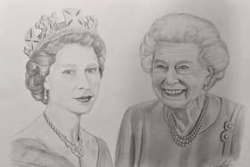 Artist James Routledge created a drawing of the Queen following her sad death.