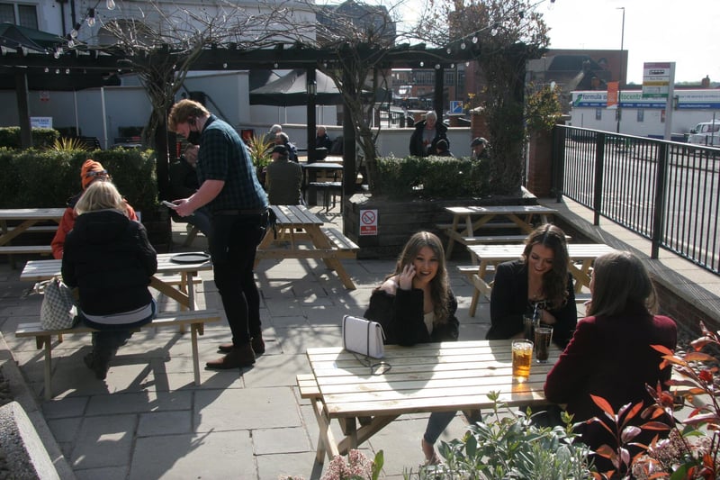 The Portland Hotel Wetherspoon at West Bars reopened its pub garden as restrictions eased on April 12