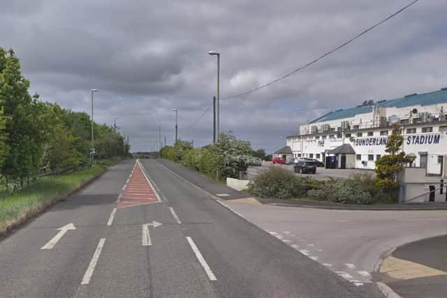 The incident took place on a pavement on the A184, near Sunderland Greyhound Stadium.