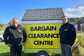 Lee Taylor and Dean Kelly, owners of Bargain Clearance Centre.