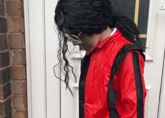 Thanks to Becca Devlin for sending us this photo of her eight-year-old all dressed up.