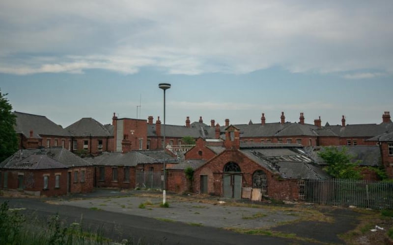 The former hospital was left in a state of ruin following its closure.