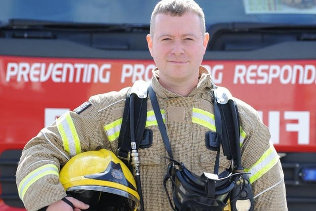 Sunderland Central firefighter Chris Smith climbed 110 flights of stairs on the 20th anniversary of the 9/11 terrorist attacks to raise almost £2,000 for The Firefighters Charity.