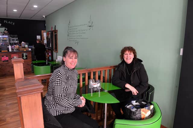 Kelly Hardy and Susan Weatherstone love both the food and atmosphere at the cafe.
