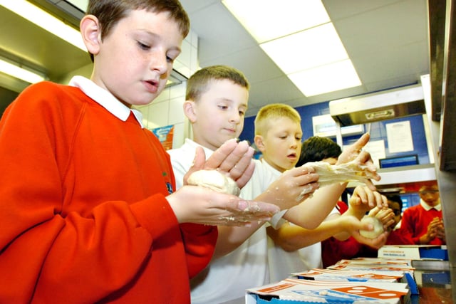 Pupils from Richard Avenue Primary School learned how to make pizza on a trip to Dominos in Pallion 15 years ago.