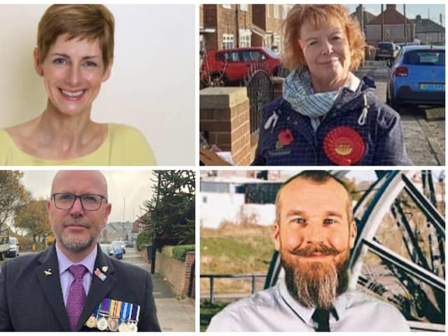 Sunderland City Council Local Election 2024 Candidates Ryhope (l-r) Top: Janice Ellis, Helen Glancy. Bottom: Kevin Leonard, Tony Thompson