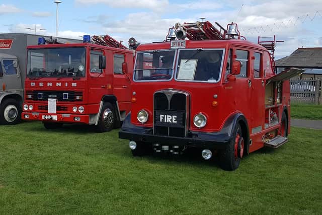 Vintage fire engines pictured at the rally in years gone by.