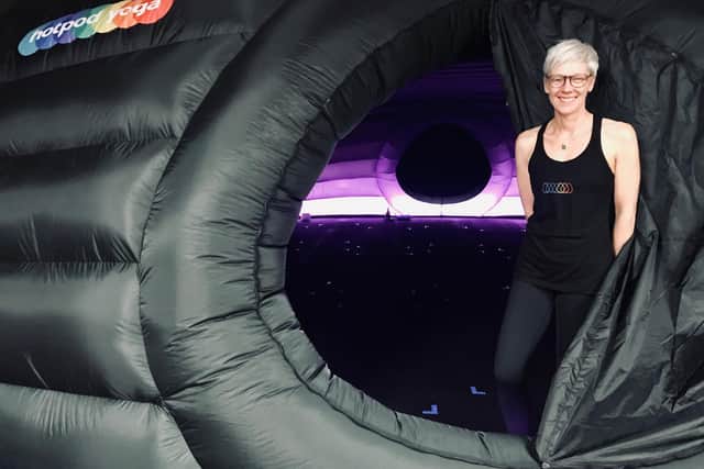 Elaine Smith has had to move her Hotpod Yoga sessions online since the outbreak of the coronavirus.