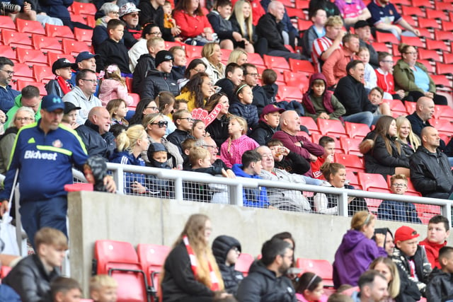 Sunderland fans in attendance at the club's open training at the Stadium of Light ahead of the 2023-24 Championship season.