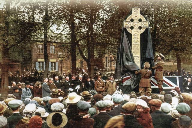 The Unveiling of the Washington and Barmston War Memorial on June 5, 1920.
