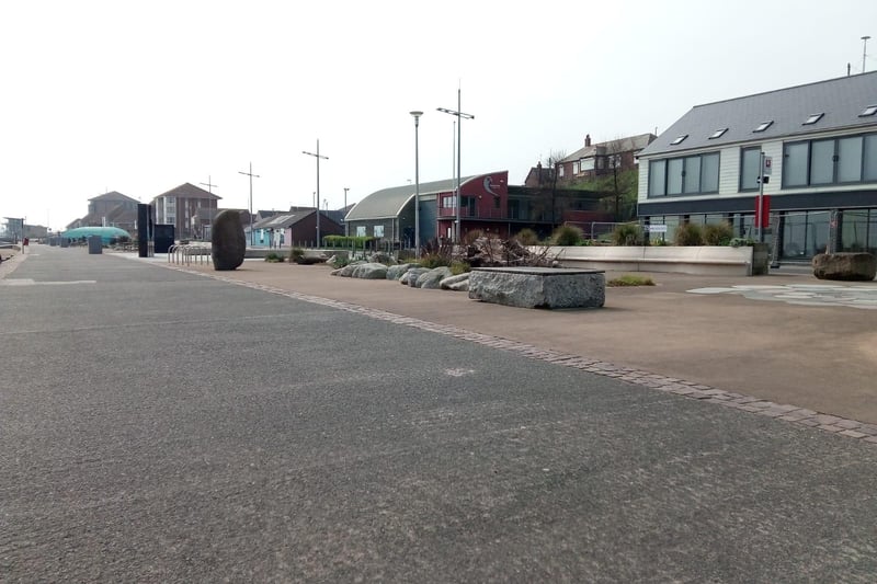 The seafront at Roker was deserted.