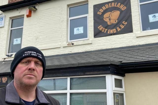 Dave Robson outside the boxing club in Hendon.