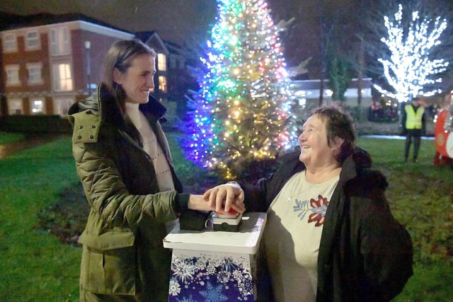 Jill and Margaret Beck, a volunteer at the Fulwell Community Library, were enjoying a Christmas lights ceremony in 2019. Remember this?