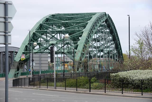 The incident happened on the Wearmouth Bridge.