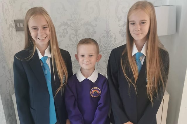 Back to school in Sunderland. Ella and Jodie starting secondary school, while Dylan's off to juniors.