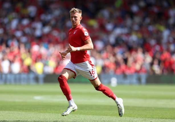 Sam Surridge playing for Nottingham Forest.(Photo by Catherine Ivill/Getty Images)