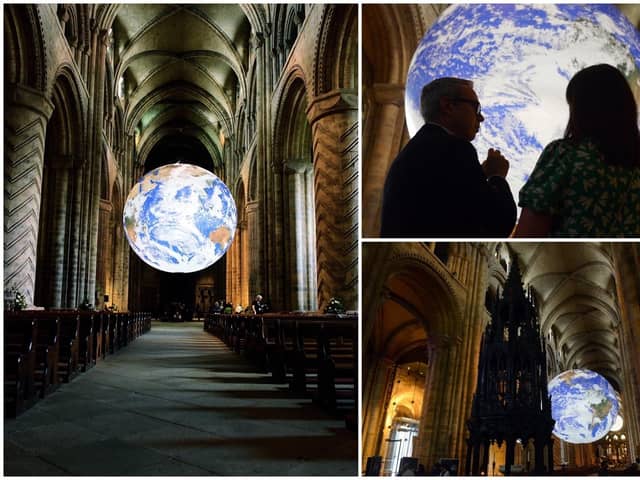 Gaia has gone on display at Durham Cathedral