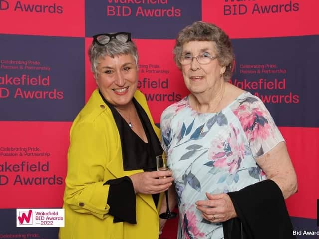 Karen and her mum at an event in Wakefield